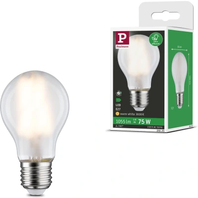 Afbeelding van Paulmann LED verlichting Eco Line Filament 230V Birne E27 1er Set 1055lm 5W 3000K Matt