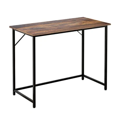 Afbeelding van Bureau laptoptafel 100 cm breed vintage bruin