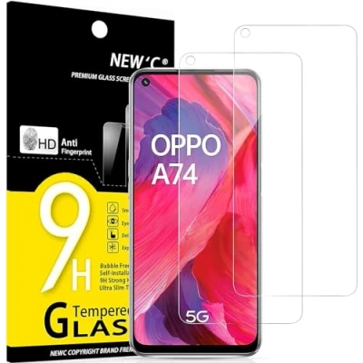 Afbeelding van NEW&#039;C 2 Stuks, Screen Protector voor Oppo A54 5G, A74 Gehard Glass Schermbeschermer Film 0.33 mm ultra transparant, resistent