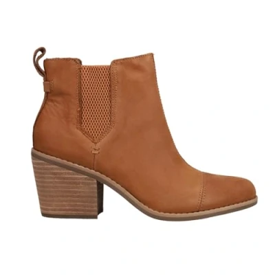 Afbeelding van TOMS Everly Korte laarzen, Dames, Maat: 41, Tan Nubukleer/ textiel