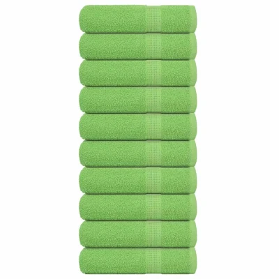 Afbeelding van vidaXL Douchehanddoeken 10 st 70x140cm 360 g/mÂ² 100% katoen appelgroen