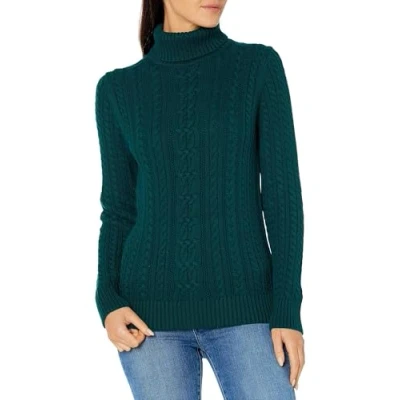 Afbeelding van Amazon Essentials Dames visser kabel coltrui (verkrijgbaar in grote maten), bosgroen, S