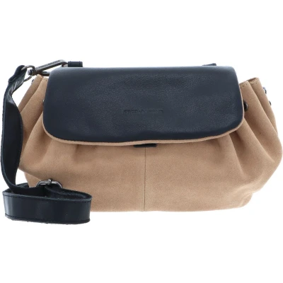 Afbeelding van FREDsBRUDER Leren Schoudertas Rivas Flap Crossbody Bag Sand Lichtbruin