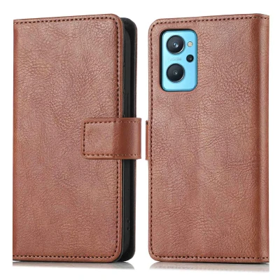Afbeelding van Oppo A76 (4G) Hoesje Kunstleder iMoshion Bookcase Bruin Telefoonhoesje