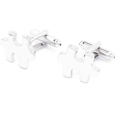 Afbeelding van Manchetknopen Puzzelstuk Puzzelstukje Zilver