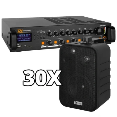 Afbeelding van Power Dynamics 100V installatie met 30 speakers voor o.a. magazijnen
