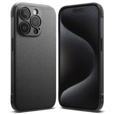 Afbeelding van Ringke Onyx Compatibel met iPhone 15 Pro Max Case, Robuust Duurzaam Schokbestendig TPU Hoesje Matte Black