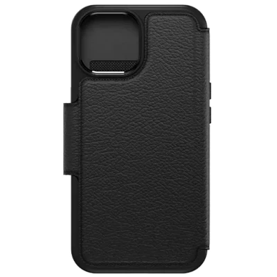 Afbeelding van Otterbox Strada Apple iPhone 15 Pro Book Case Leer Zwart Met MagSafe