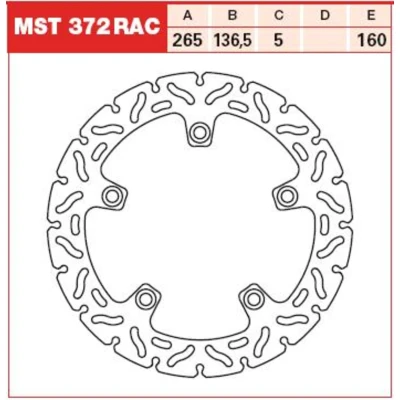 Afbeelding van Remschijf TRW MST372RAC, 1 Stuk