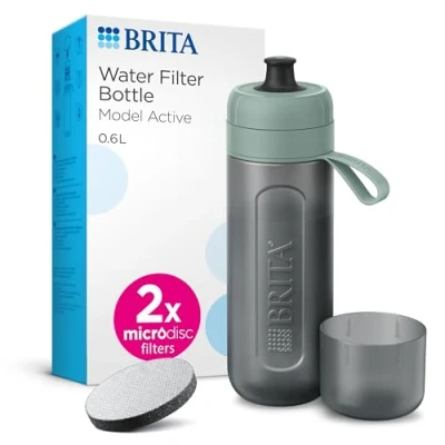Afbeelding van 2e product 50% korting BRITA Waterfilterfles Active 600ml Donkergroen inclusief 2 filters