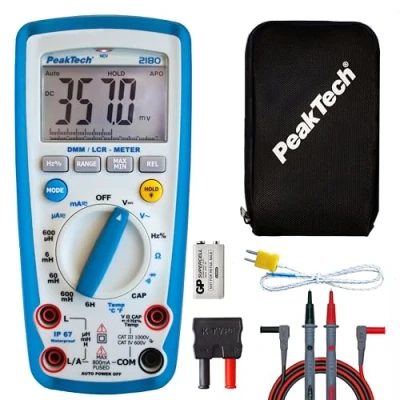 Afbeelding van Peaktech 2180 multimeter met LCR meter CAT IV 600V 1000V AC/DC 600 mA