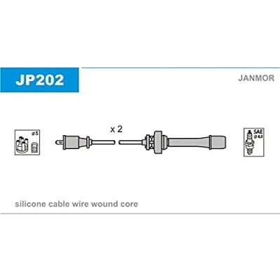 Afbeelding van Bougiekabelset JANMOR JP202