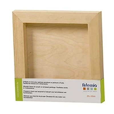 Afbeelding van Artémio fotolijst, vierkant, 20 cm, houten decoratieve bouten