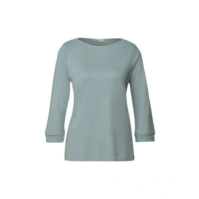 Afbeelding van Street One Basic Uboot Longsleeve, Dames, Maat: 38, Blau