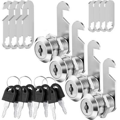 Afbeelding van Litensh 4 stuks beveiligingsbrievenbusslot met verschillende sleutels, 16 mm brievenbusslot, kastlade, nokkenslot, gereedschapskistdeur, meubellocker slot worden geleverd 2