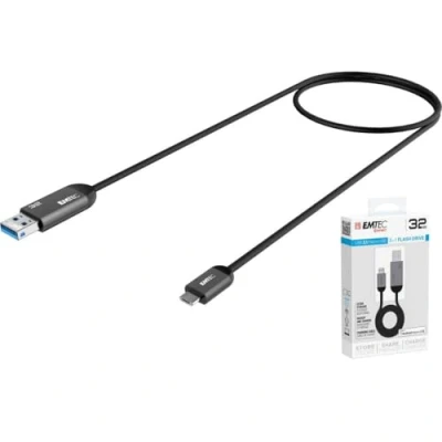 Afbeelding van EMTEC USB Stick 32 GB T750 3.1 micro Dual