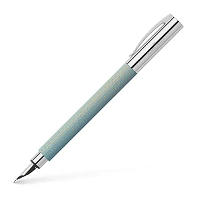 Afbeelding van Faber Castell Ambition 147001 OpArt, vulpen, veer F, hemelsblauw