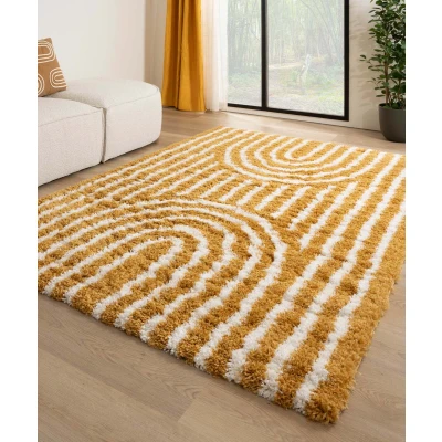 Afbeelding van Scandinavisch Tapijt/Vloerkleed Cozy Arch Okergeel 200x300 Cm