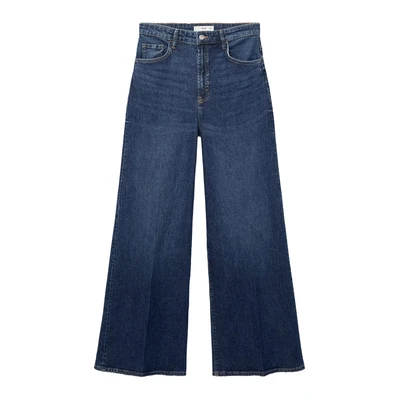 Afbeelding van Mango Flared Jeans, Dames, Maat: 36, Dark blue denim