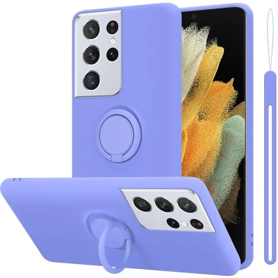 Afbeelding van Cadorabo Hoesje geschikt voor Samsung Galaxy S21 ULTRA in LIQUID LICHT PAARS Beschermhoes van TPU silicone Case Cover