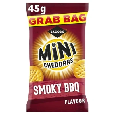 Afbeelding van Jacob&#039;s Mini Cheddars Smoky BBQ Grab Bag 30 x 45g zakken