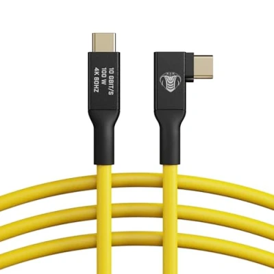 Afbeelding van CobraTether USB C naar kabel 90, 5m, geel