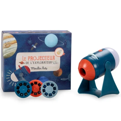 Afbeelding van Moulin Roty Speelgoed Projector Verhaaltjes Lamp l&#039;Explorateur