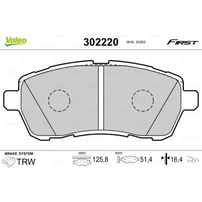 Afbeelding van Valeo Remblokset 302220