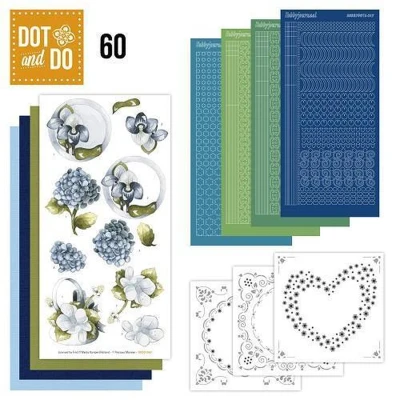 Afbeelding van Dot and Do 60 Blauwe bloemen
