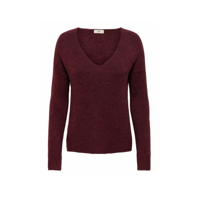 Afbeelding van JdY Jdyelanora L/S V hals trui. KNT Noos, Cabernet, XXL