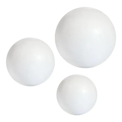 Afbeelding van MCE Commerce A309943 piepschuim ballen set 1 x 10 cm 12 15 cm, wit, bol