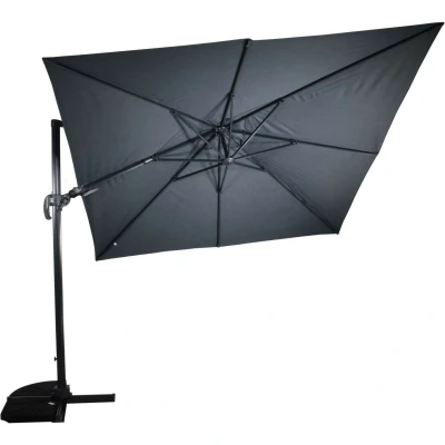 Afbeelding van Les VirgoFlex zweefparasol grijs 3x3 m Stof