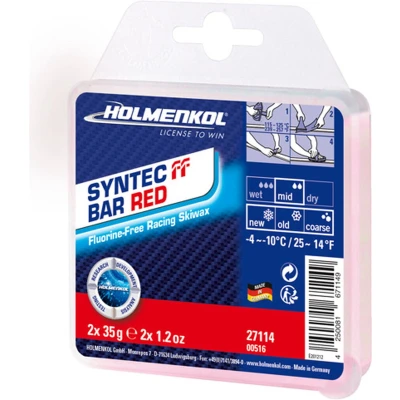Afbeelding van Holmenkol Syntec FF bar red 2x35g