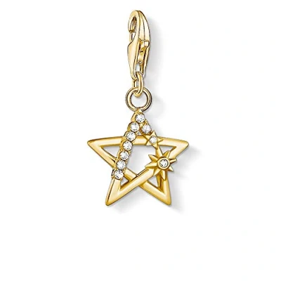 Afbeelding van THOMAS SABO Bedelhanger, sterling zilver, verguld, zirkonia, ster met stenen, goud