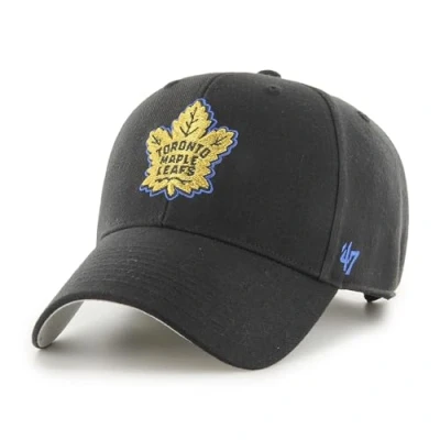 Afbeelding van &#039;47 Toronto Maple Leafs NHL Metallic Most Value P. Zwart Verstelbare Snapback Pet
