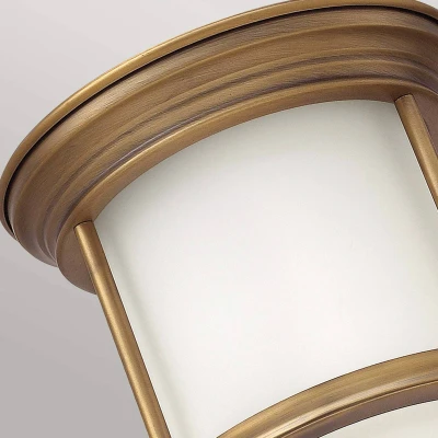 Afbeelding van Quintiesse Hadrian Mini buiten plafondlamp, brons/opaal wit