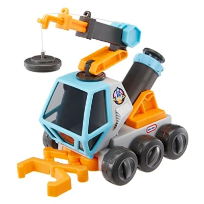 Afbeelding van Little Tikes Big Adventures Space Rover STEM Speelgoed Voertuig met Microscoop, Magnetische Kraan, Uitschuifbare Grijper en Verplaatsbare Container Ideaal voor Kinderen vanaf 3 Jaar