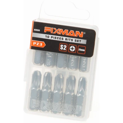 Afbeelding van Fixman Bitset 1/4&quot; PZ 3 x 25mm blister van 10 bits