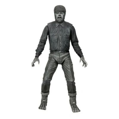 Afbeelding van NECA Universal Monsters Ultimate Wolf Man B&amp;W 7 actiefiguur, wit