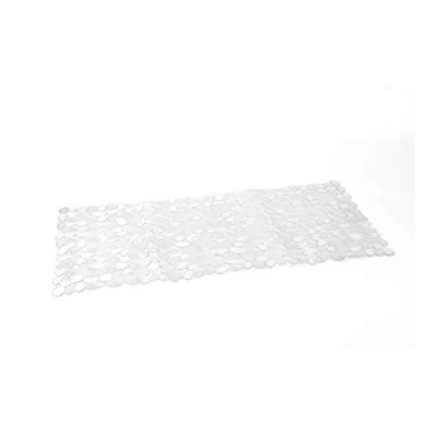 Afbeelding van GEDY G River antislip badkuip met zuignappen, afmetingen: 35 x 70 cm, badmat van kunsthars, transparant oppervlak, design R&amp;S, vervaardigd in Italië, machinewasbaar, 2 jaar garantie, uniek