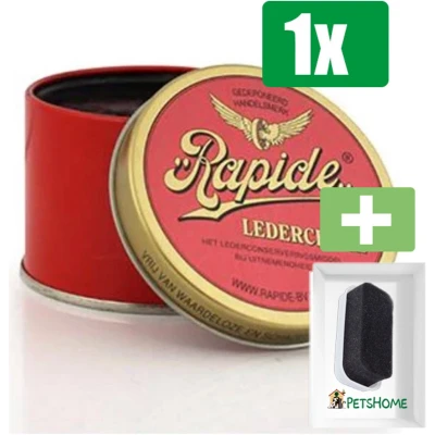 Afbeelding van Rapide Ledervet Zwart 500 ml Inclusief PetsHome Spons