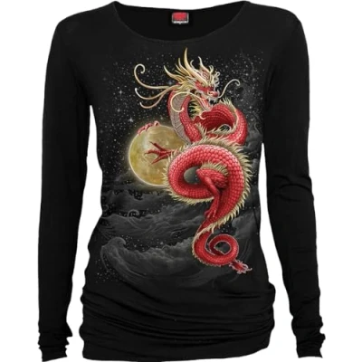 Afbeelding van Spiral Shenlong Baggy Top Zwart, M