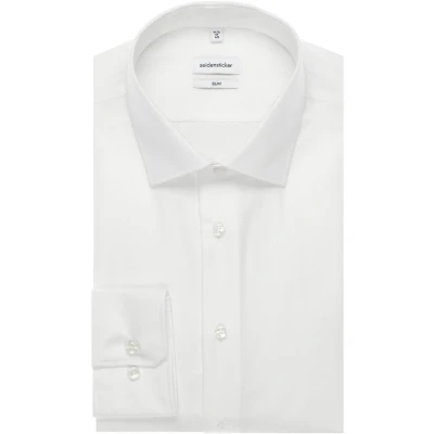 Afbeelding van Seidensticker Slim Fit Overhemd wit, Effen