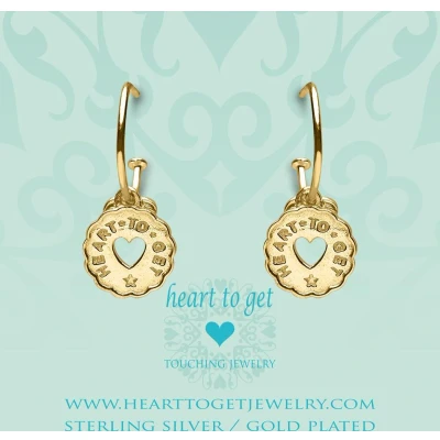 Afbeelding van Heart to Get 925 Sterling Zilveren Goudkleurige Bohemian Coin Oorbellen Goud