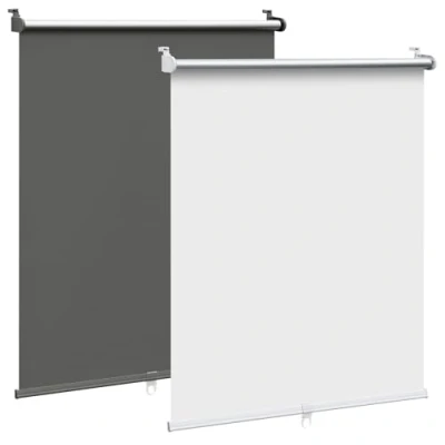 Afbeelding van WOLTU Verduisterend rolgordijn voor binnen, Klemmfix, zonder boren, zonnewering, met klemmen, draadloos, ramen en deuren, 60 x 150 cm, wit