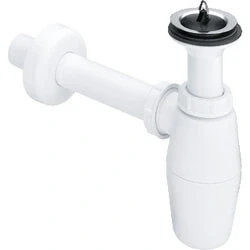 Afbeelding van Viega plugbekersifon met muurb.en rozet 1.1/2&quot; x 40 mm kunststof wit