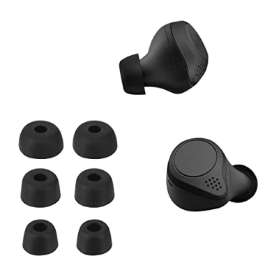 Afbeelding van kwmobile 6x cover voor in ear oortjes geschikt Jabra Elite 7 Pro / Active Vervangende oordopjes van siliconen zwart 3 maten