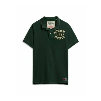 Afbeelding van Superdry Mannen Vintage Athletic Poloshirt Groen Grootte: Xxl