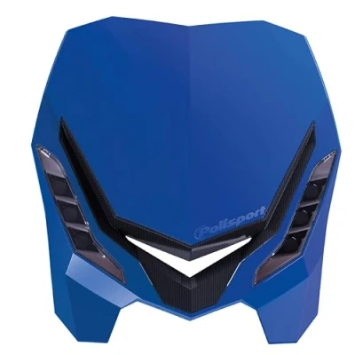 Afbeelding van POLISPORT 8670800003 E BLAZE koolstofvezel koplamp met LED lamp compatibel alle motorcross/enduro modellen in kleur blauw