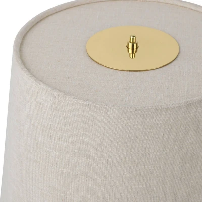 Afbeelding van Gubi tafellamp 9205, messing, Canvas, hoogte 58 cm